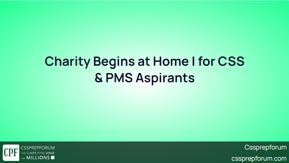 Charity Begins at Home CSS and PMS