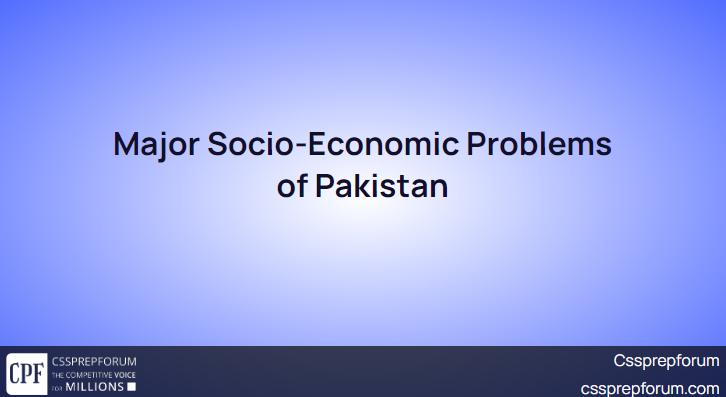 major-socio-economic-problems-of-pakistan