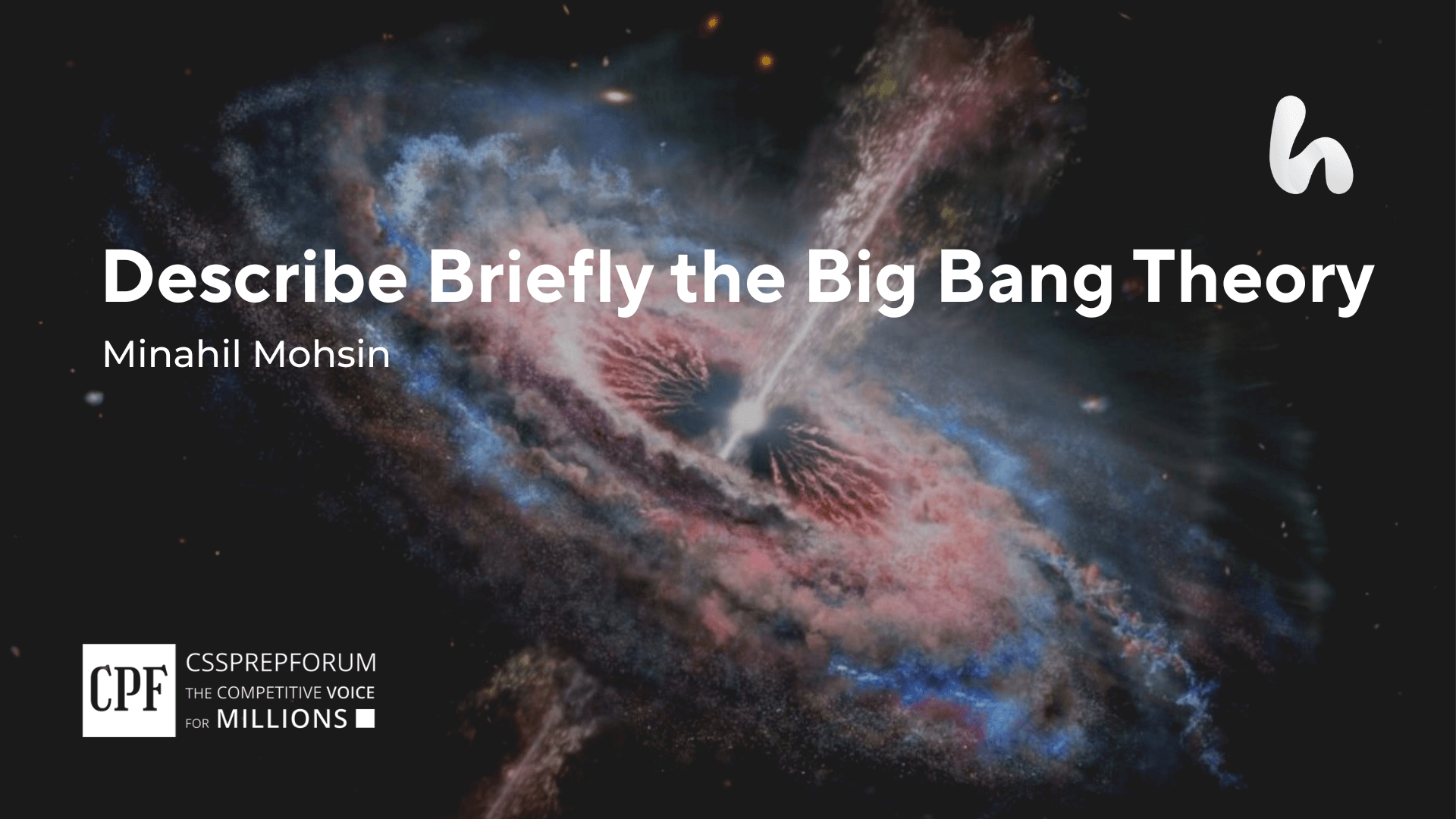 Describe briefly the Big Bang Theory