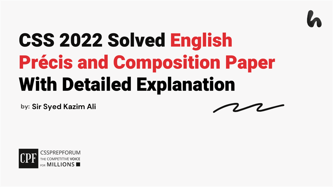 Css-2022-solved-english-paper-with-detialed-explanation