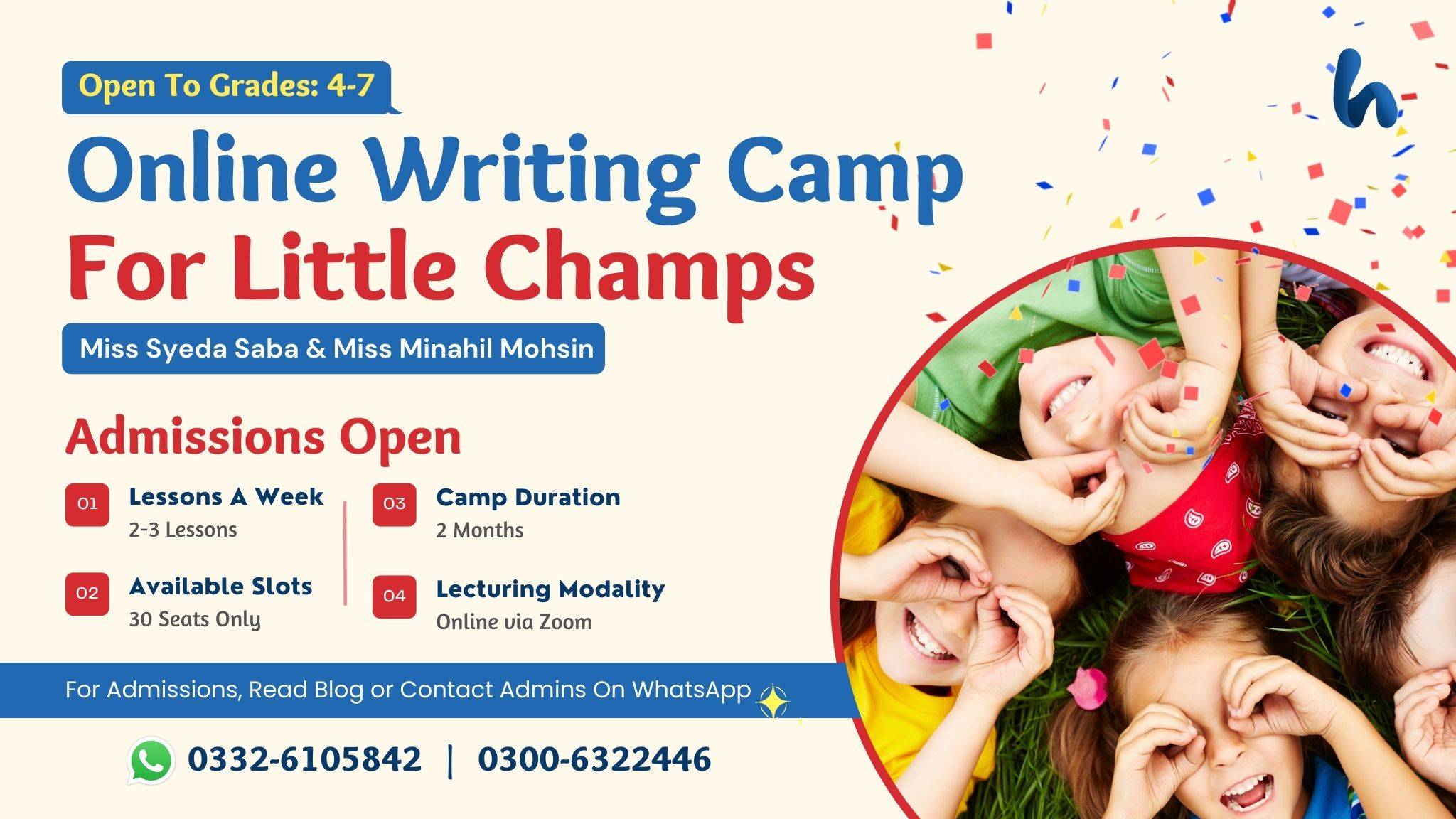Online Writing Camp For Little Champs