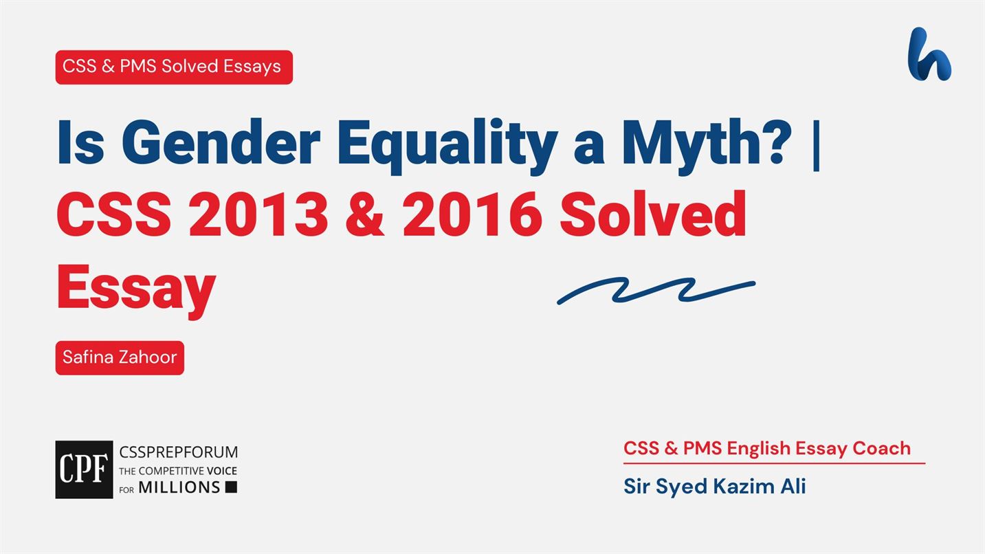 gender equality is a myth css essay