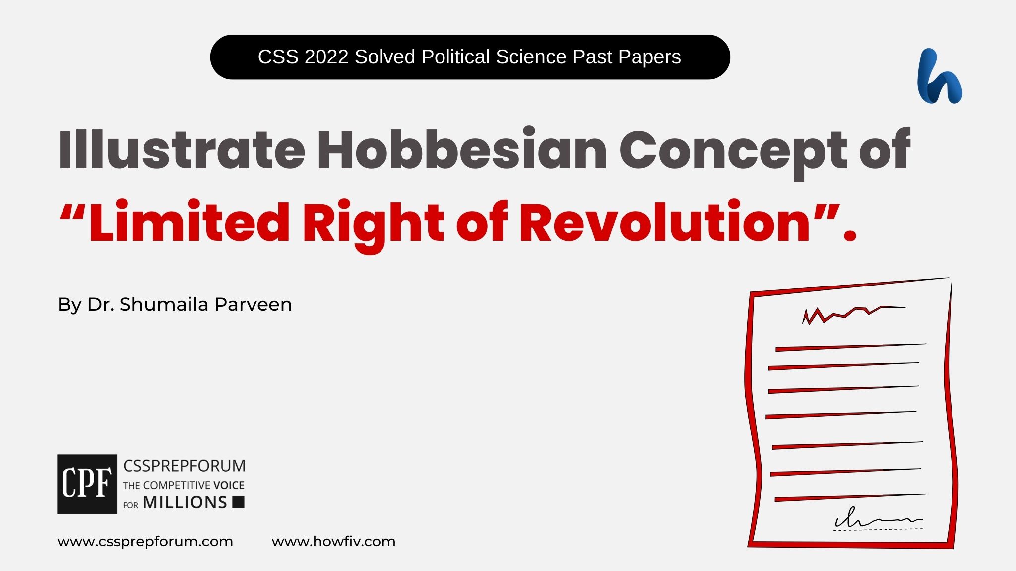 Hobbesian Concept of Limited Right to Revolution By Dr. Shumaila Parveen