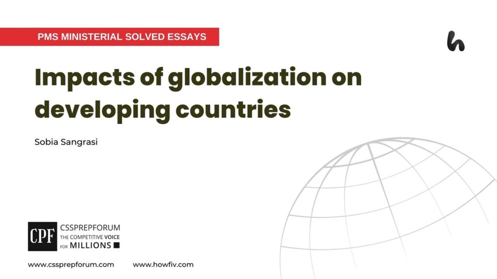 Impacts of Globalization on Developing Countries