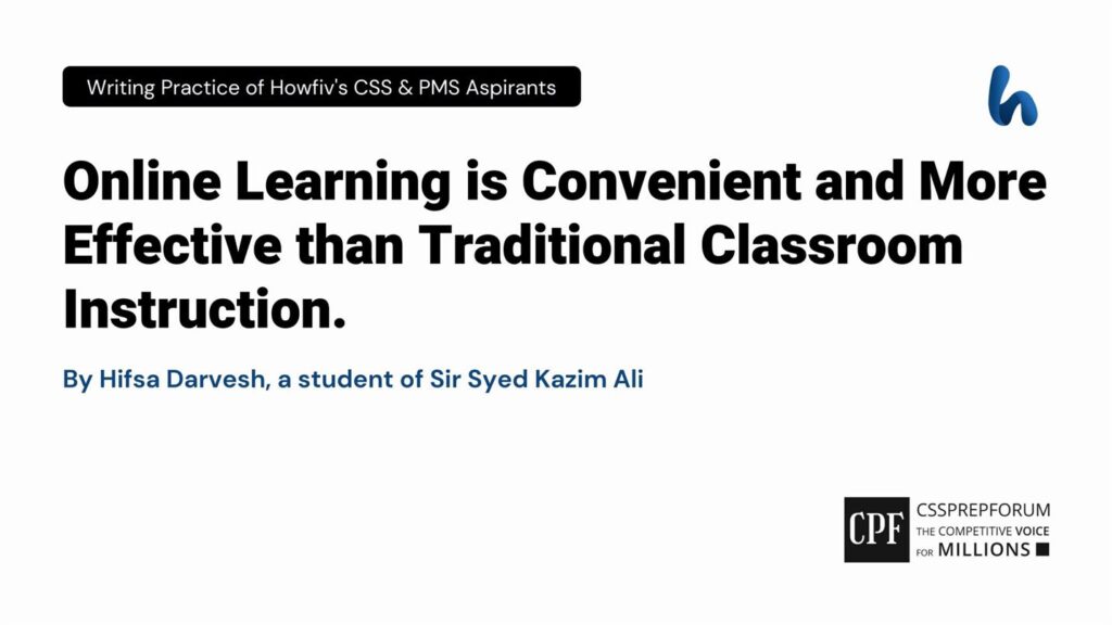Online Learning is Convenient and More Effective than Traditional Classroom Instruction.