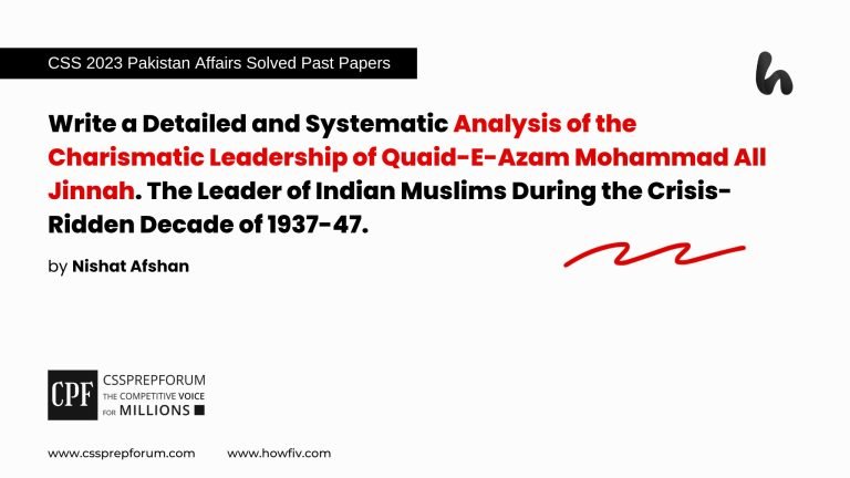 Leadership of Quaid-e-Azam Muhammad Ali Jinnah