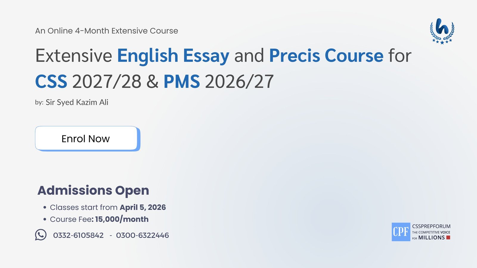 English Essay and Precis Course for CSS and PMS