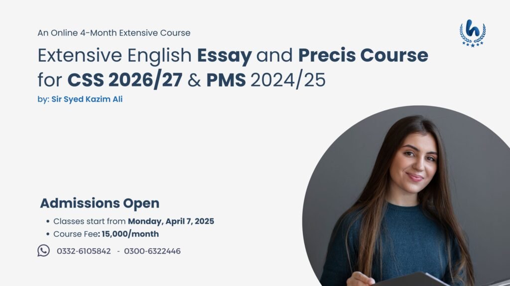 Extensive English Essay and Precis Course for CSS