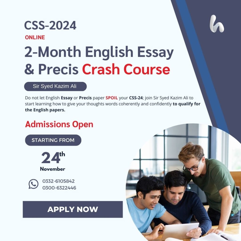 2-Month English Essay & Precis Crash Course