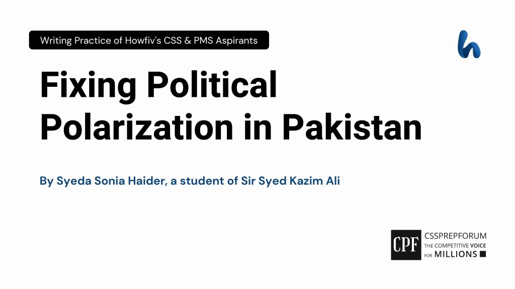Fixing Political Polarization in Pakistan