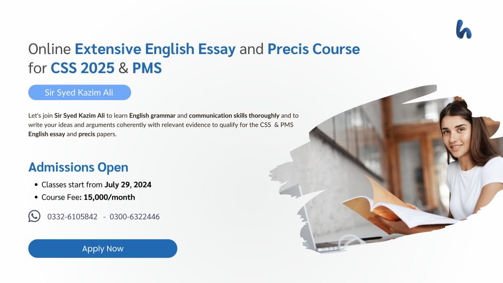 Online Extensive English Essay and Precis Course for CSS