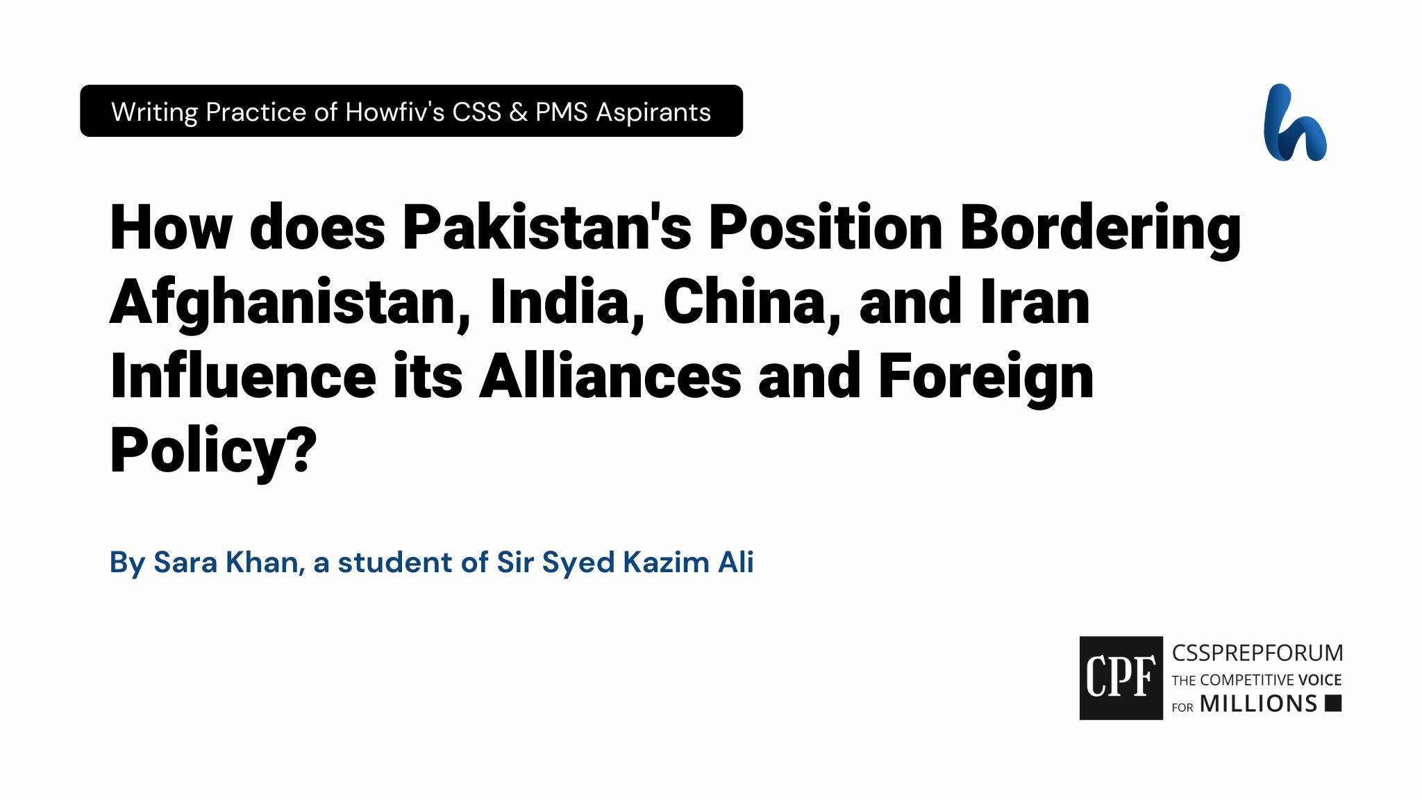 Pakistan's Foreign Policy by Sara Khan