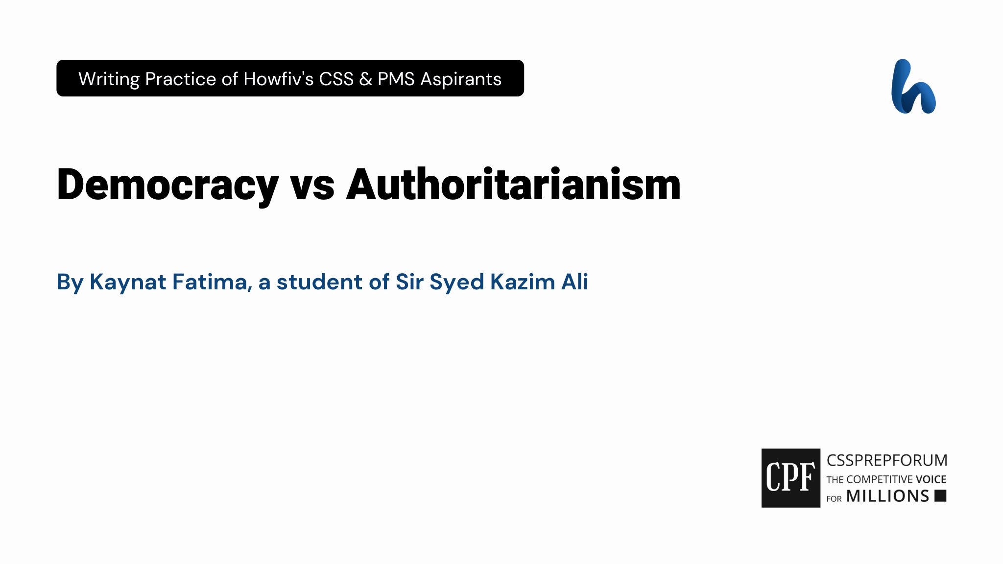 Democracy vs Authoritarianism