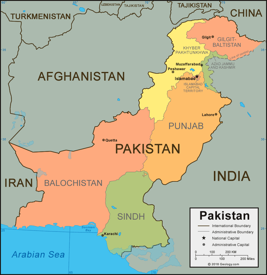 Geostrategic location of Pakistan