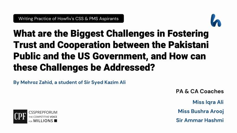 Pakistan US Relations | CssPrepForum