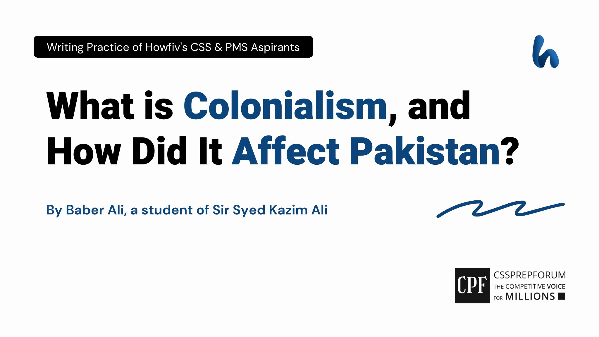 Colonialism and Pakistan by Baber Ali