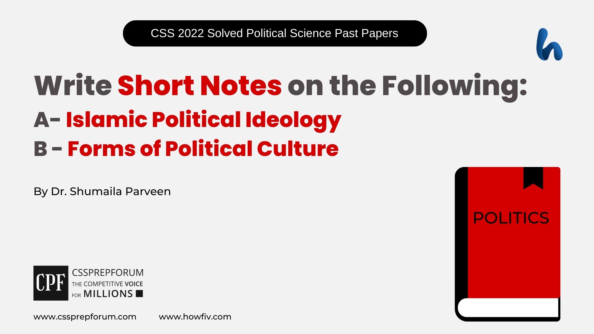 Islamic Political Ideology and Political Culture Forms By Dr. Shumaila Parveen