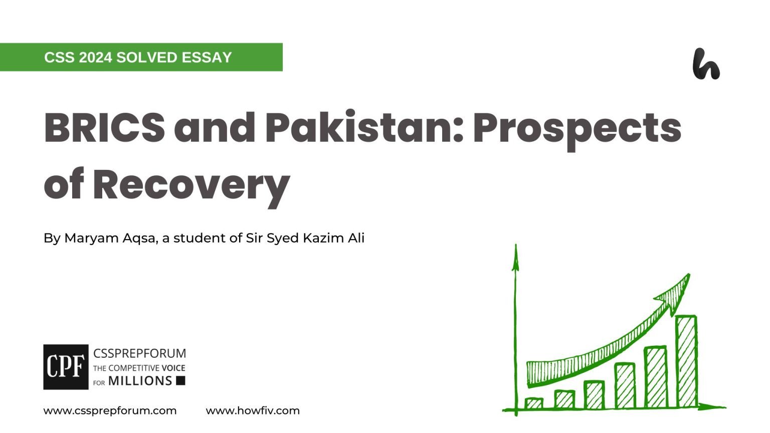 BRICS and Pakistan: Prospects of Recovery