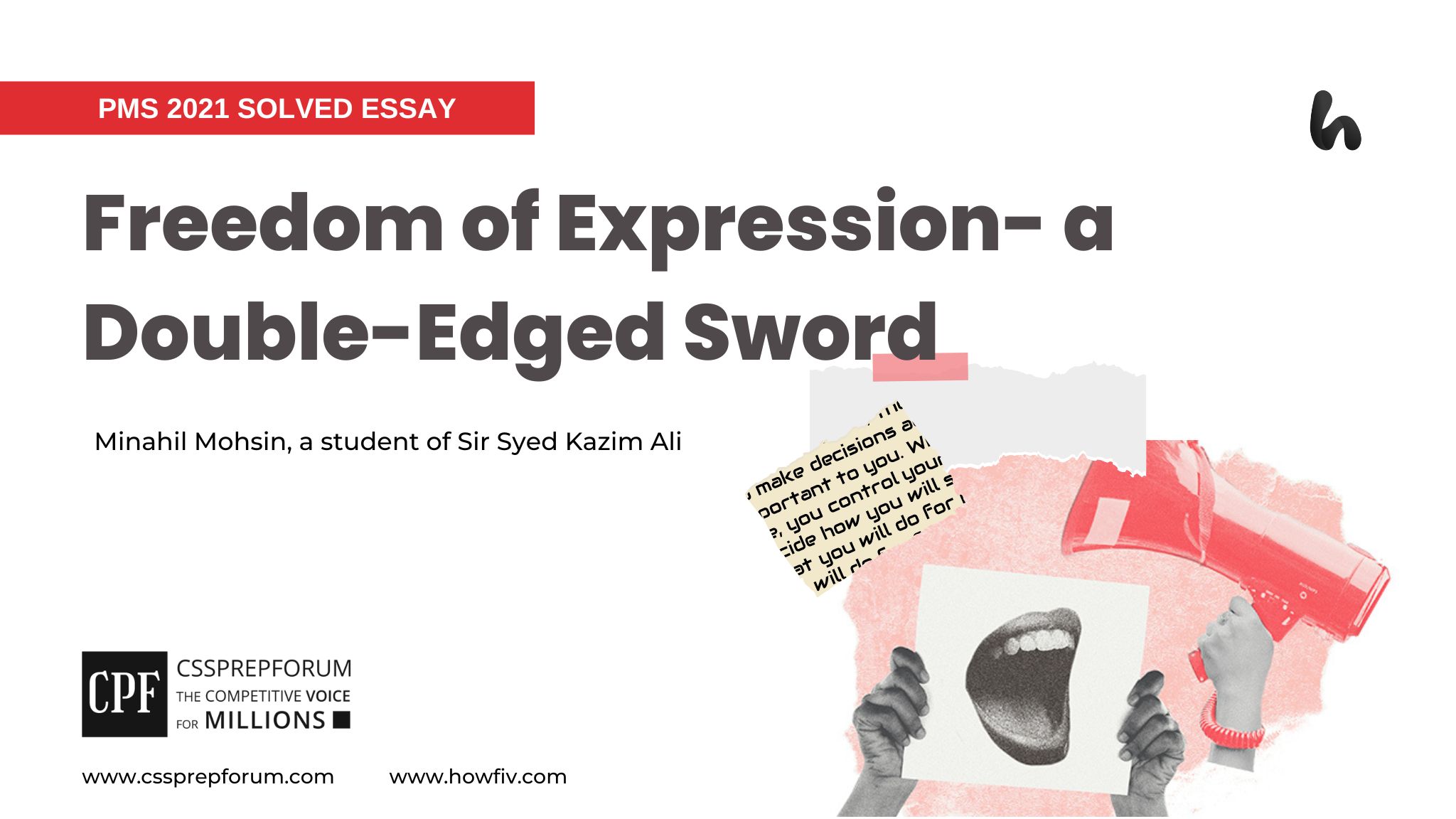 Freedom of Expression – a Double-Edged Sword by Minahil Mohsin