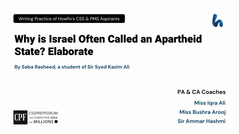 Why is Israel Often Called an Apartheid State?