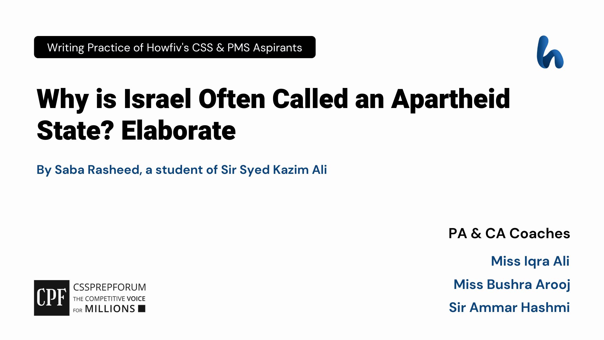 Why is Israel Often Called an Apartheid State? Elaborate