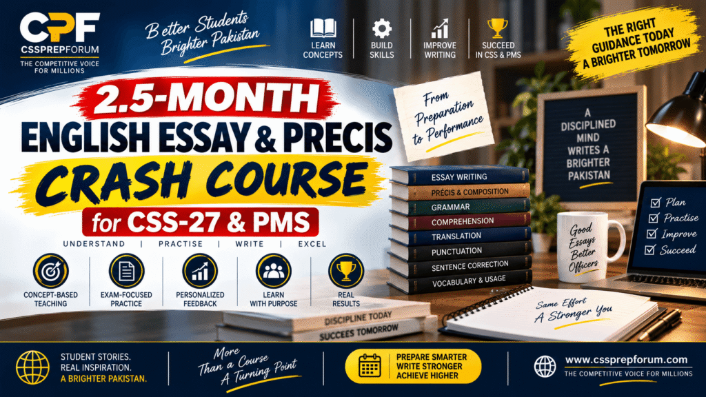 English Essay and Precis Crash Course for CSS