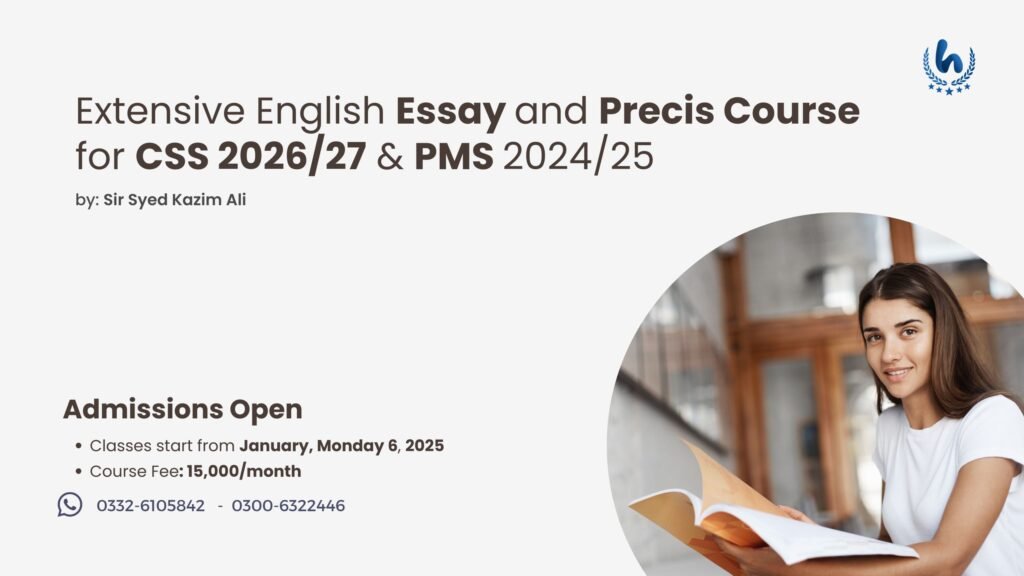 Extensive English Essay and Precis Course for CSS