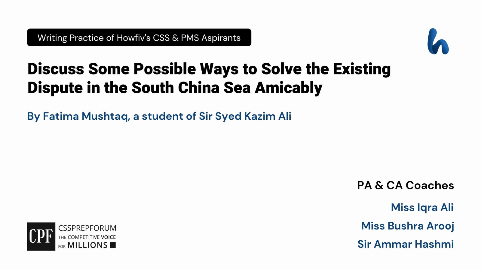 Discuss Some Possible Ways to Solve the Existing Dispute in the South China Sea Amicably