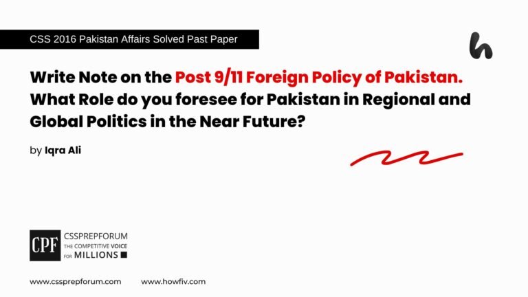 Post 9/11 Role of Pakistan in Global Politics | CPF