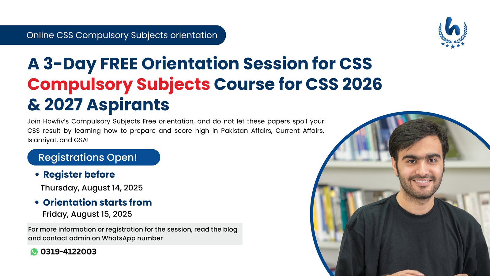 A 3-Day FREE Orientation Session for CSS Compulsory Subjects Course for CSS 2026 & 2027 Aspirants