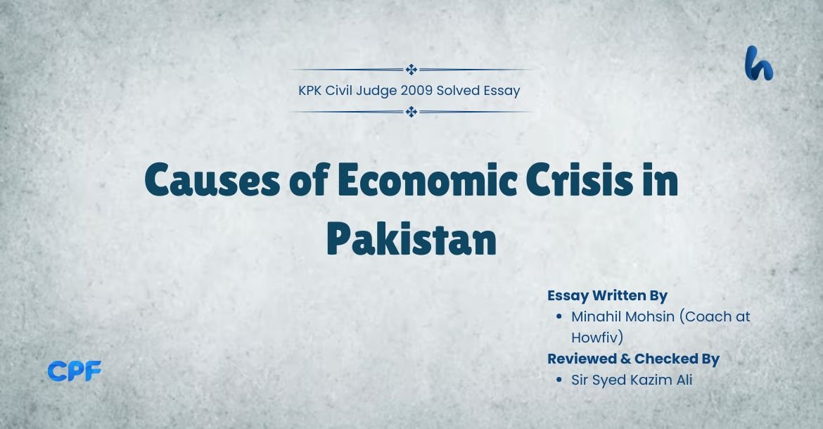 Causes of Economic Crisis in Pakistan