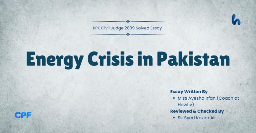 Energy Crisis in Pakistan