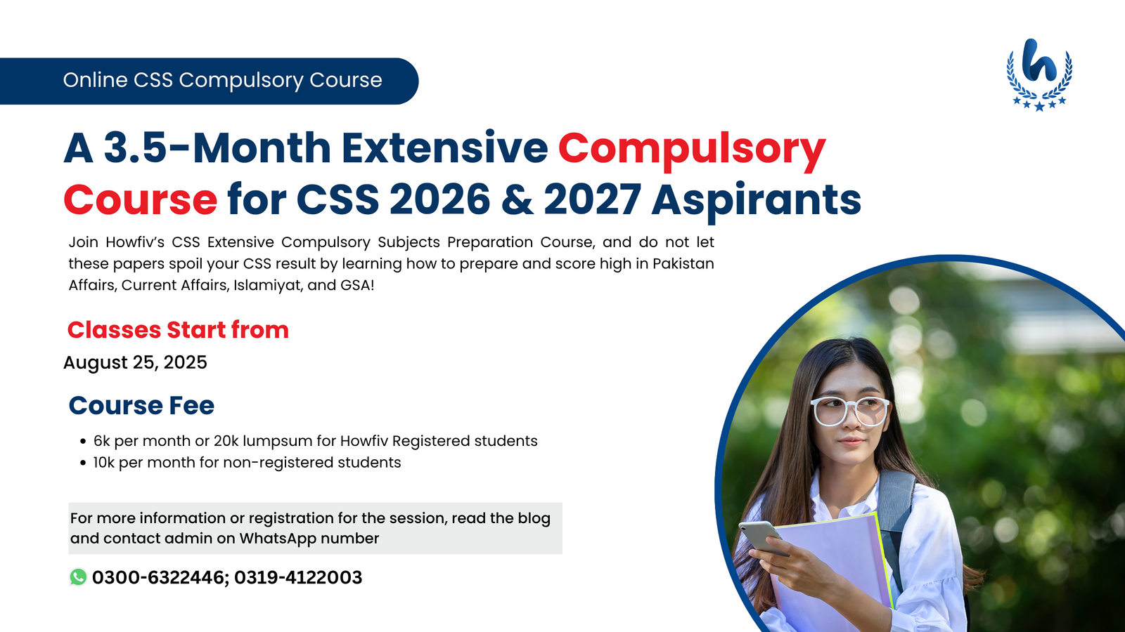 Extensive Compulsory Course for CSS 2026 & 2027 August