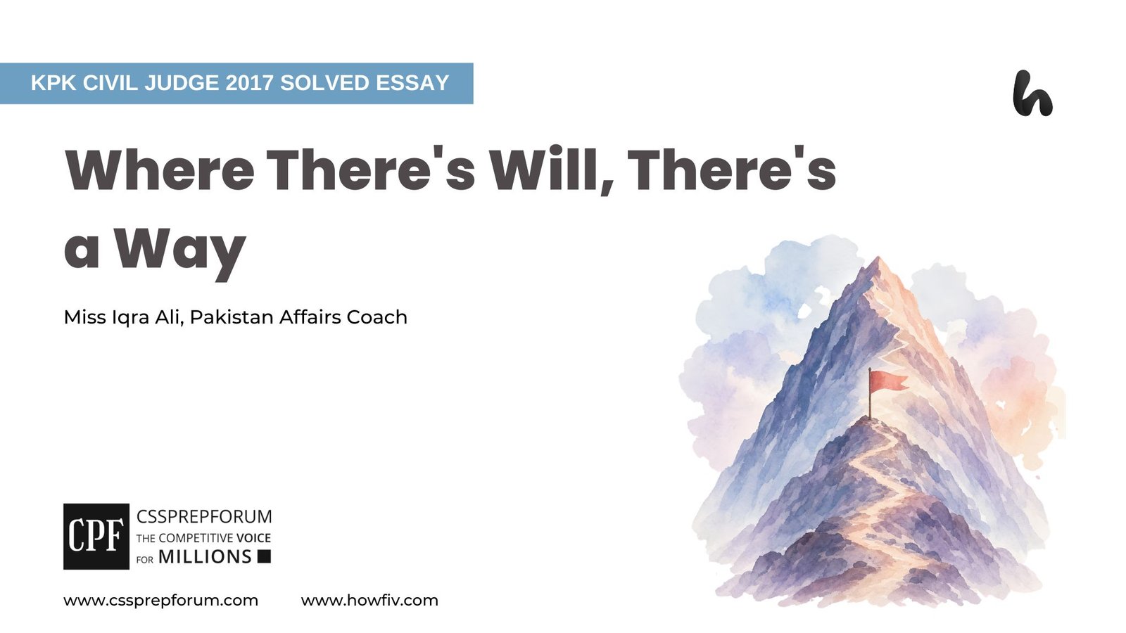 Where Theres Will, Theres a Way by Miss Iqra Ali