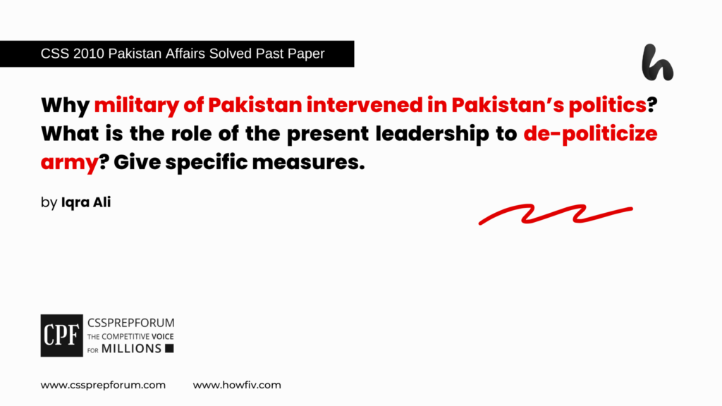 Military Intervention in Pakistan’s Politics