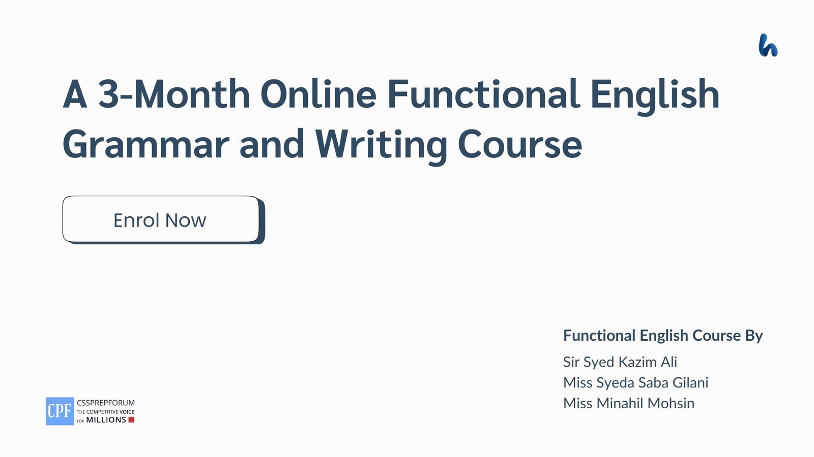 Functional English Grammar and Writing Course