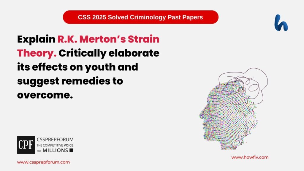 R.K. Merton’s Strain Theory and Its Effects