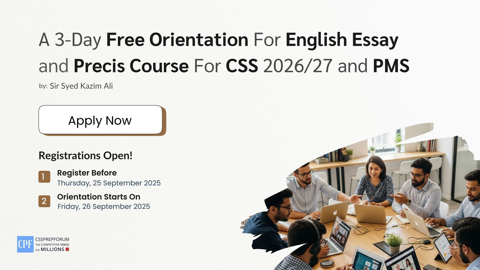 Free Orientation For English Essay and Precis Course For CSS 202627 and PMS