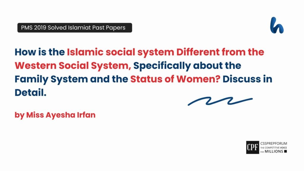 Islamic social system Different from Western Social System by Miss Ayesha Irfan