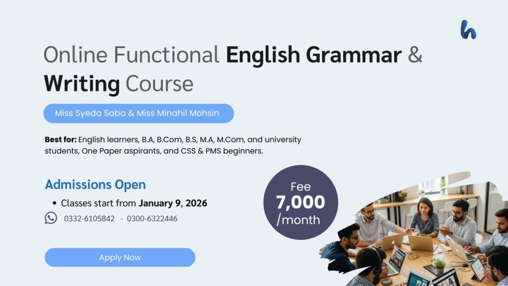 Online Functional English Grammar & Writing Course