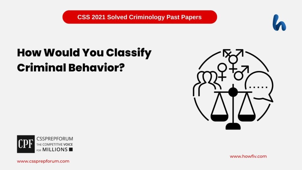 Classify Criminal Behavior