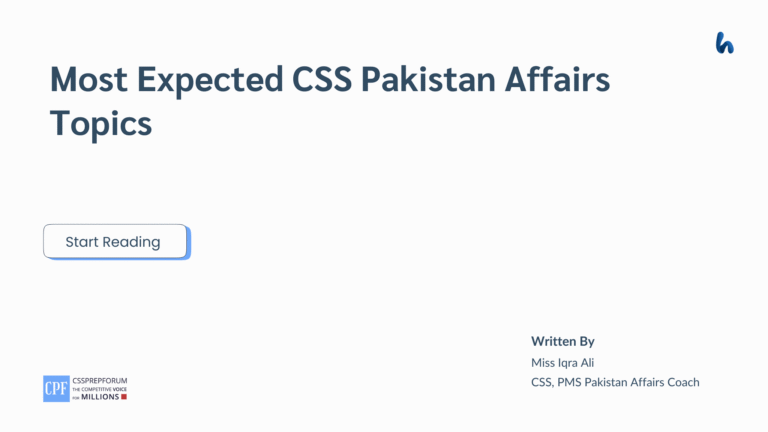 Pakistan Topic Most Expected Topics in PMS Pakistan Studies