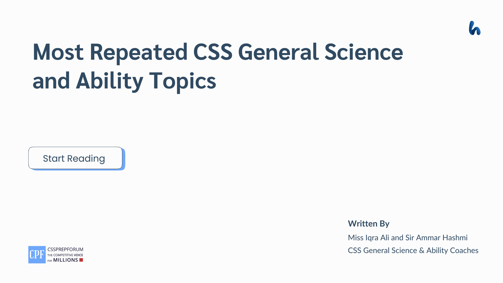 Prepare smartly for the CSS GSA paper with a detailed list of expected General Science and Ability topics. Prepare the most accurate and most expected topics to ace exams.