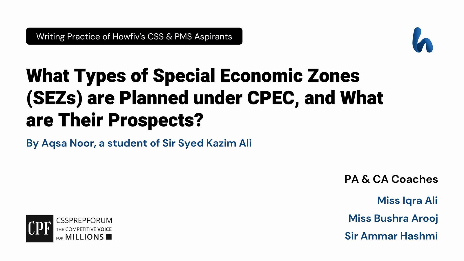 What Types of Special Economic Zones (SEZs) are Planned under CPEC, and What are Their Prospects