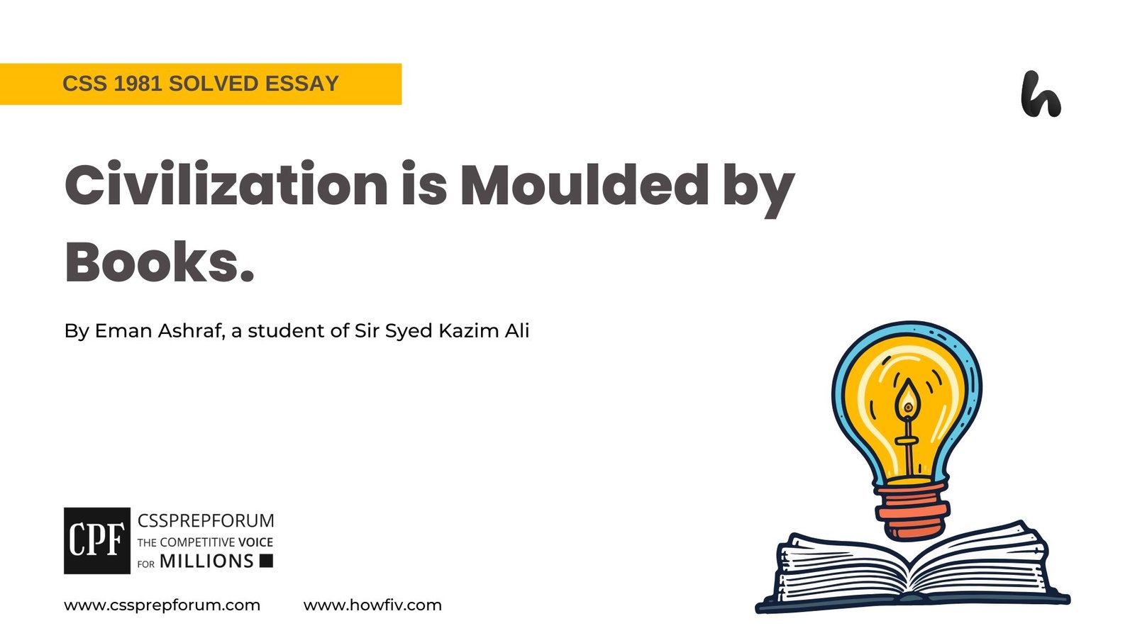 Civilization is Moulded by Books. by Eman Ashraf