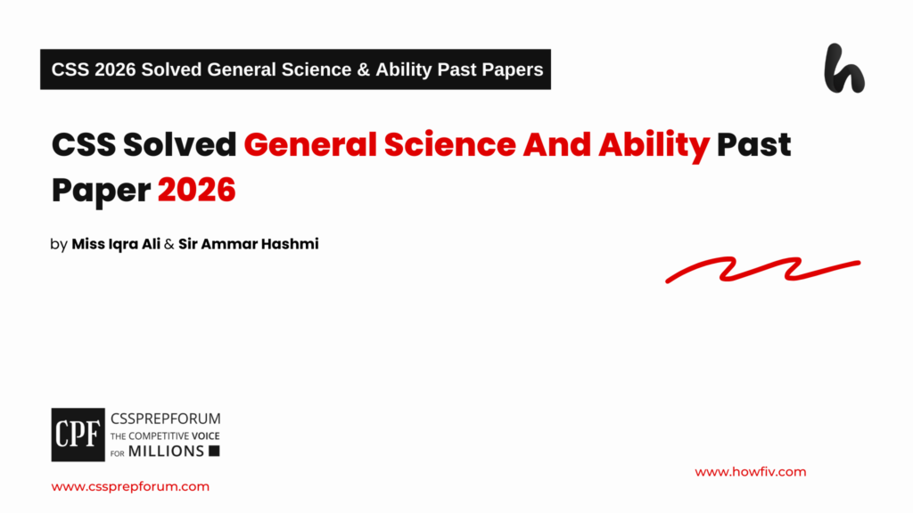 CSS Solved General Science And Ability Past Paper 2026