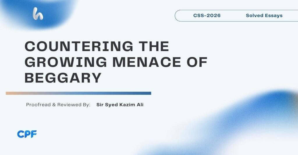 Countering the Growing Menace of Beggary