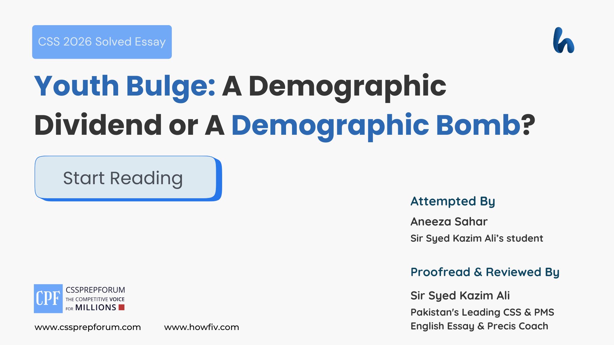Youth Bulge A Demographic Dividend or A Demographic Bomb by Aneeza Sahar
