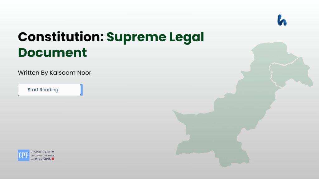 Constitution: Supreme Legal Document