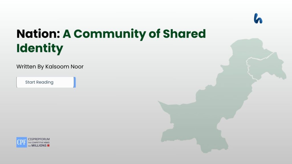 Nation: A Community of Shared Identity